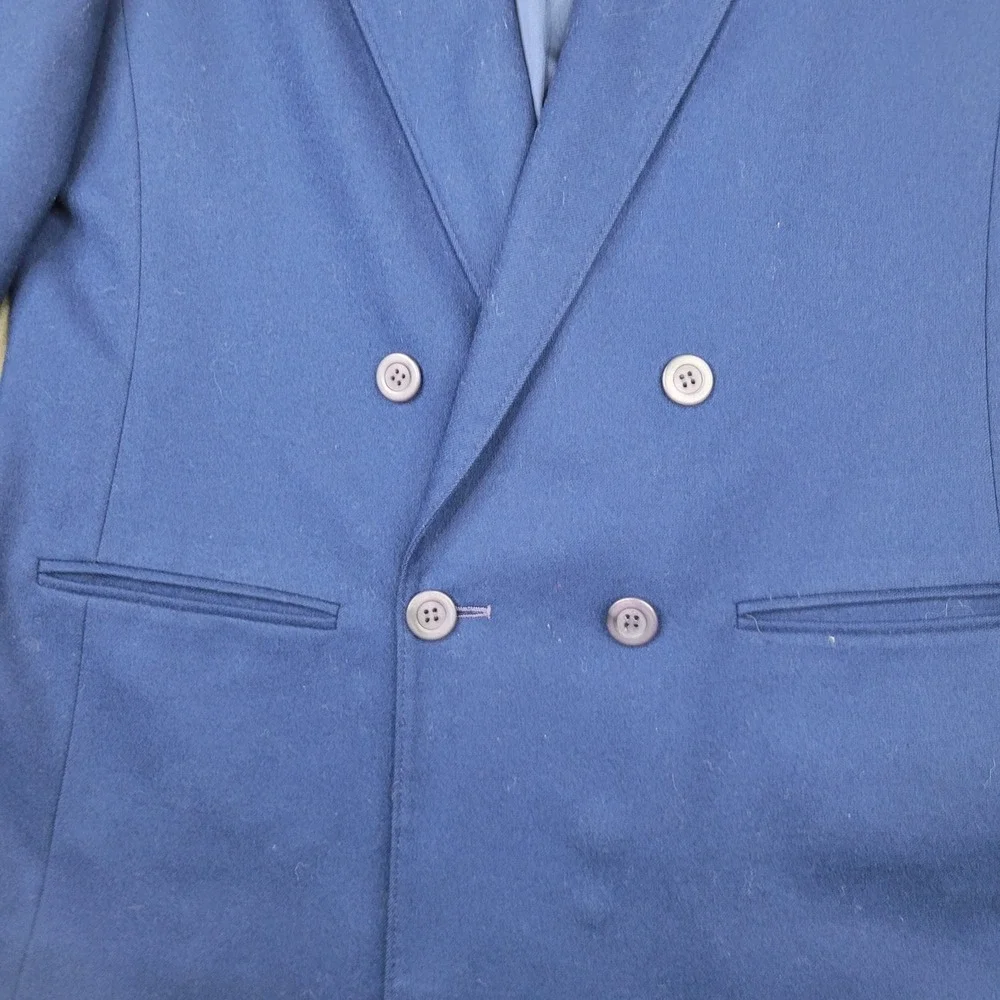 Vintage Pendleton 100% Wool Blazer Womens 14‎ Blue Double Breasted Made in USA - Picture 3 of 12